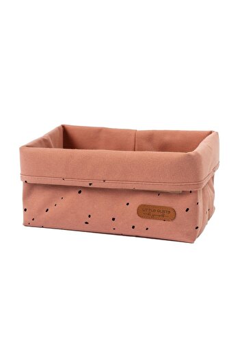 Little Gusto Organizer Sepet Bebek Cosmos Pembe Organik Pamuk 25x16 cm
