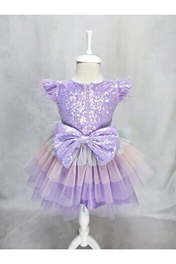 Kidstore Rochie de unicorn cu paiete liliac pentru fete