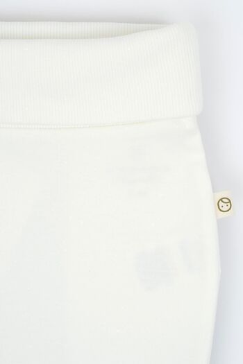 Little Gusto High Waist Trousers Baby White Organic Cotton