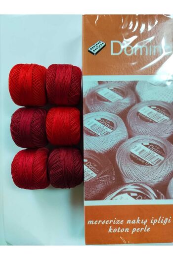 domino 12 Koton Perle Embroidery Floss 6 Pieces Sets