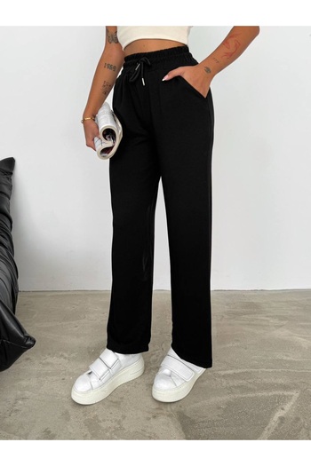 Noa Noa Wide Leg Plaszo Modal Fabric Trousers