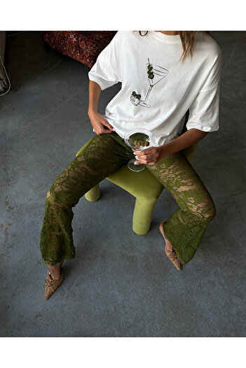 Jose Clothing Λευκό μπλουζάκι Oversize - Crew Neck, κοντό μανίκι, εμπριμέ οργανικό βαμβάκι