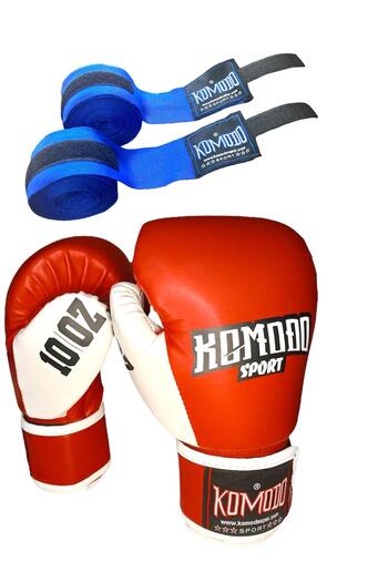 KOMODO SPORT Set of 2 with Gloves and Bandage - Krmzb 1001
