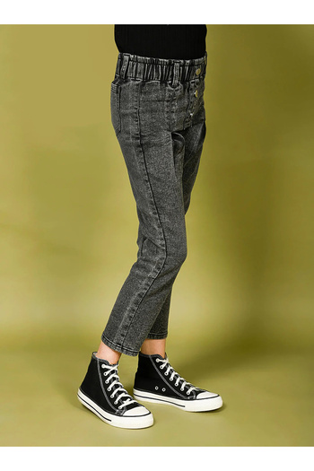 LilPicks By Styli Paper Bag Waist Slim Fit Jeans