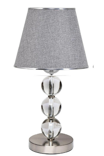 571 Store Decorative Glass Body Chrome Leg Table - Headed Night Lamp