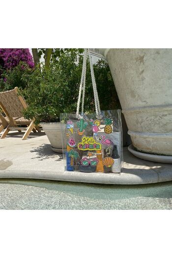 4nio Transparent Beach Arm Bag -hello Summer