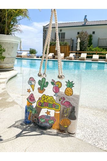 4nio Transparent Beach Arm Bag -hello Summer