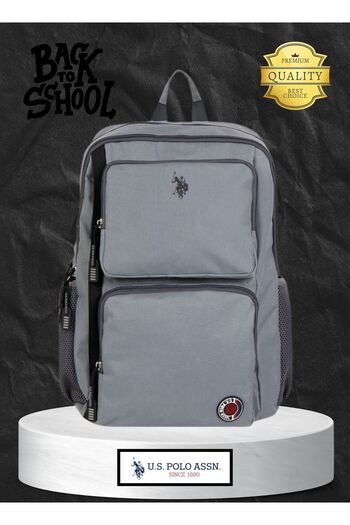 U.S. Polo Assn. Premium Aber Gray School Bag - Backpack