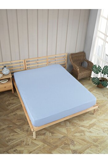 uykulife home collection Uykulife Gold Series - Double Blue Elastic Sheet