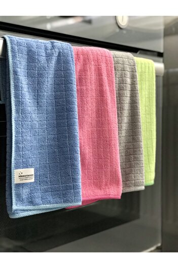 Mikrofiberim 3 Pack Magic Dish Drying Kitchen Cleaning Cloth 40x40 - Checkered
