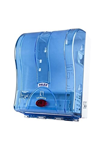 Palex Prestij Otomatik Havlu Dispenseri 21 CM Şeffaf Mavi