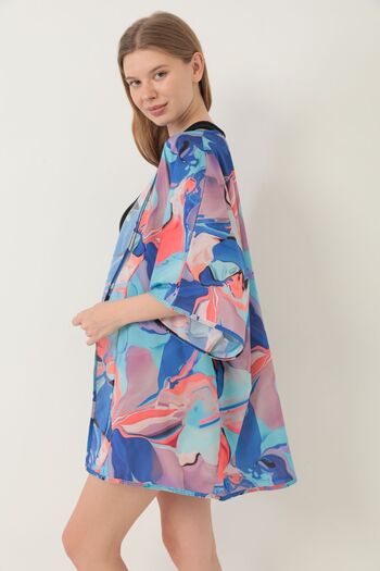 segiza Kimono Patterned Pareo Beach Dress