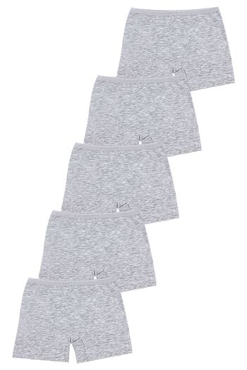 Öts Girl's Gray 5-Piece Lycra Boxers