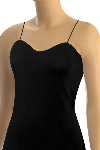 Öts Women's Rope Strap Heart Collar Cotton Lycra Tank Top