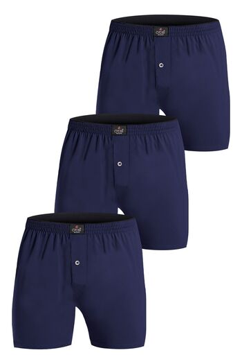 Öts 3-Piece Men's Single Jersey Boxer Indigo (100% Cotton)