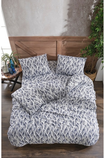Valezium Defne Single Duvet Cover Set - Patterned Elastic Sheet and Pillowcase