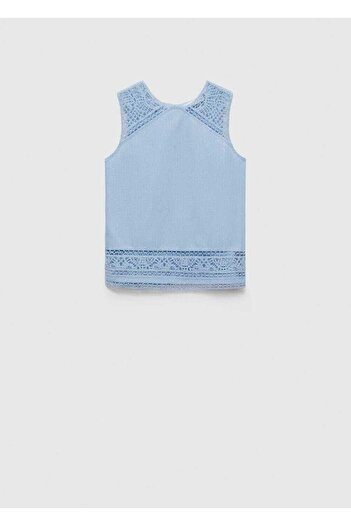 MANGO Woman İşlemeli koton bluz
