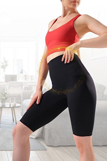 EMBA KORSE Black Push up Corset Shorts for Women - Recovery and Shaping Basen