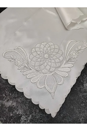 Çt Çeyizci Tekstil Cream Bridal and Engagement Bundle with Pearls and Embroidery