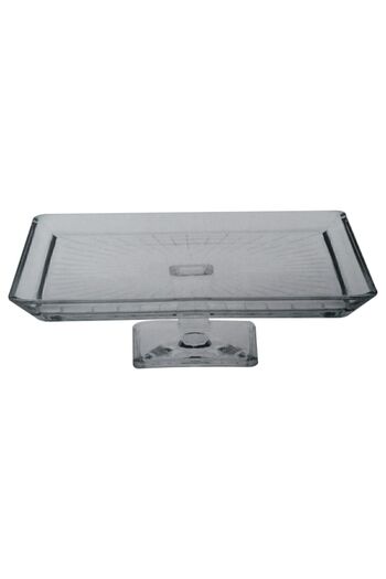 Paşabahçe Footed Glass Square Cake & Pastry Service Presentation Plate Madlen Fma04996