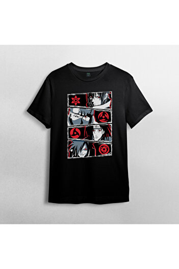 Pixxa Μοντέλο μπλουζάκι Naruto Sharingans 100% Cotton Crew Neck - 2