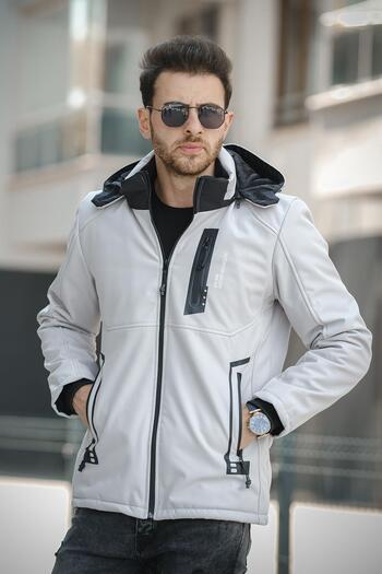Oksit Ανδρικό παλτό Softshell - Majuro Outdoor, νερό, κρύο και αντιανεμικό, με επένδυση από γούνα στο εσωτερικό