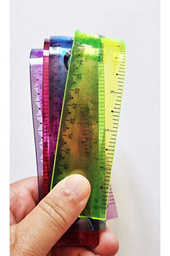 Modellino Flexible and Unbreakable Flexy Ruler Yş - 30cm Millimetric Scale, Color Options 1 Piece