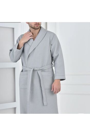 Eymir Home Collection Waffle Pique Dressing Gown Bathrobe Unisex
