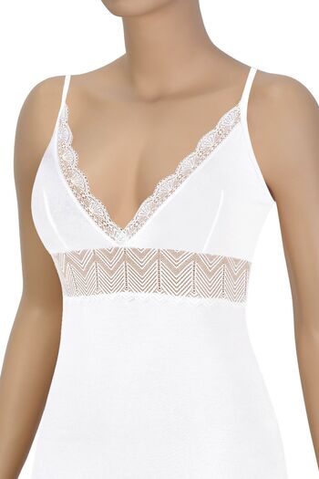 Öts V-Neck Lycra Women's Tank Top - Chest Lace
