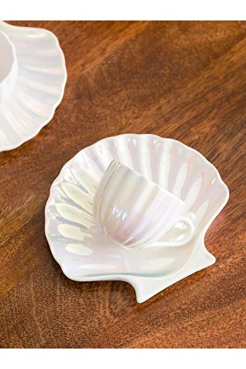 LC Waikiki LCW HOME İstiridye 2 Kişilik Porselen Kahve Fincan Takımı 90 Ml
