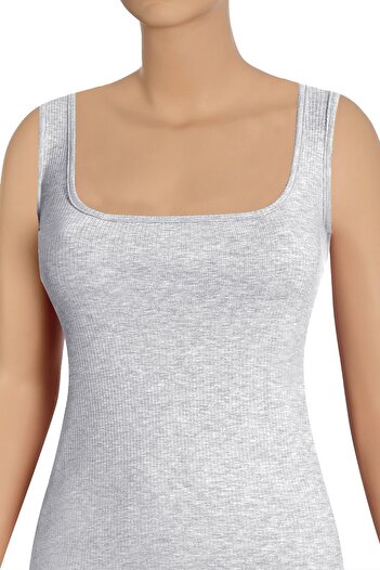 Öts Women's Ribbed Square Collar Cotton Lycra Undershirt