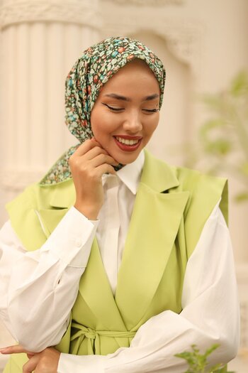 Silk Home Soft Cotton Carnation Patterned Scarf