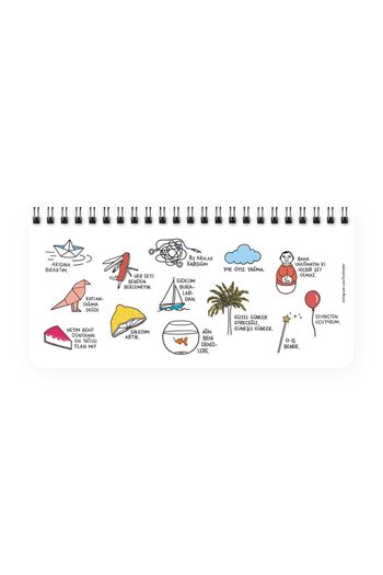 KESKİN COLOR Spiral Undated Weekly Planner with Sharp Color Sticker - Feeling Things