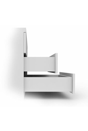 SAMET Smart Slide Frenli Kısmi Açılım Çekmece Rayı / Mandallar Dahil (sağ Ve Sol) / 35 Cm