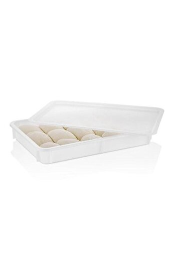 GastroPlast Gphpe-75 Polietilen Pizza Hamur Teknesi, 400x600x75 Mm ( Kapak Dahildir.)