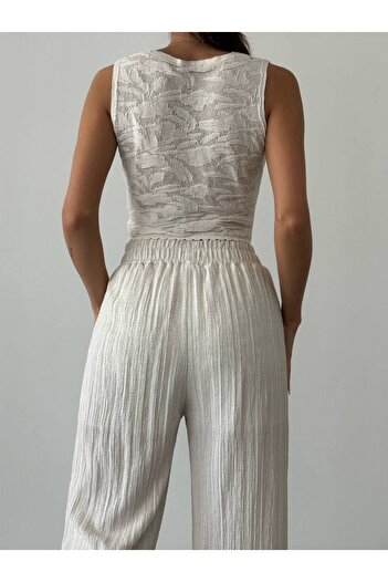 İLKCET MODA Knitwear Crop Vest - Back Low-cut Detail