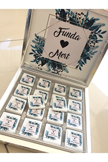 NeşeliAtölyem 32-Piece Cardboard Box Promise Chocolate Engagement Chocolate Bundle Chocolate