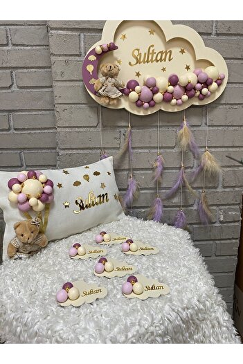 NeşeliAtölyem Bubble Baby Door Ornament - Pillow - 20 Magnets