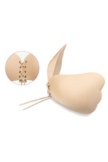 EMBA KORSE Magic Bra Women's Plumping Silicone Adhesive Strapless Front Drawstring Cupping Bra