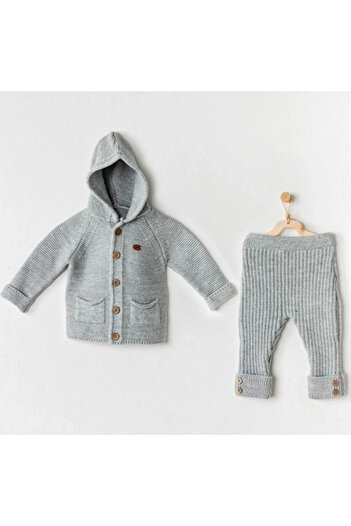 andywawa Andy Wawa 2 Piece Set Knitwear Gray Melange