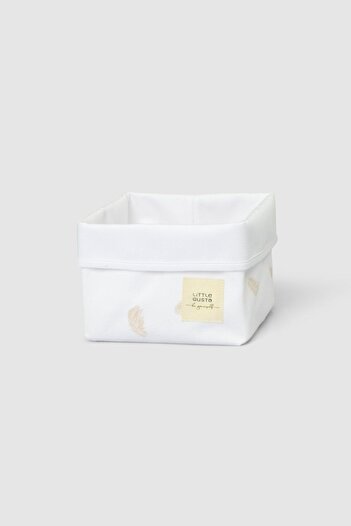 Little Gusto Organik Pamuk Organizer Sepet Bebek Feather 15x17 cm