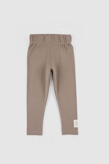 Little Gusto Children's Ribbed Tights Brown