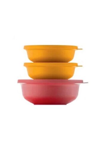 Tupperware Aloha 3-Piece Storage Serving Container 1 Lt-2 X 450 ml