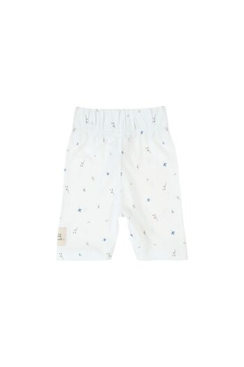 Little Gusto Short Children's Tights Flower Patterned White