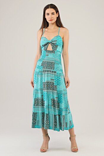 AVVER Women's Elastic Elastic Shoulder Strap Dress