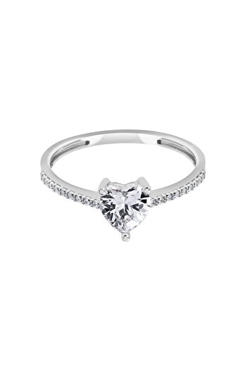 Diamond Line-Gülaylar Altın Tektaş Kalp Yüzük