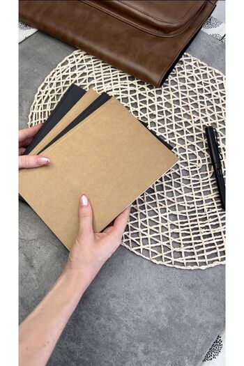 Fark Tanıtım American Hardcover, A5 Unlined Notebook, 64 Sheets, 90gr. Ivory Paper (BLACK COVER)