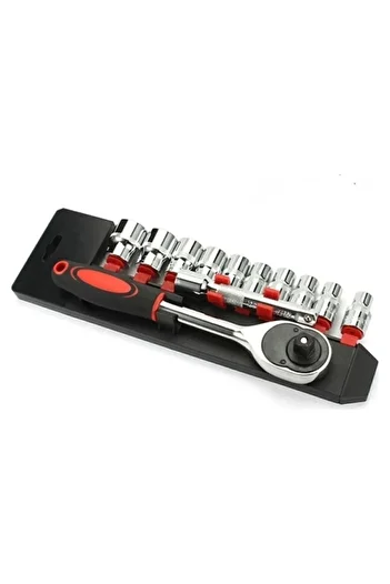 makro 12-Piece Ratchet Structure Socket Set - 1/2'' Socket Set