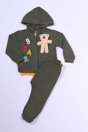 HÇM Boy's 3-Piece Set - Sober Printed, Hooded and Zippered B65