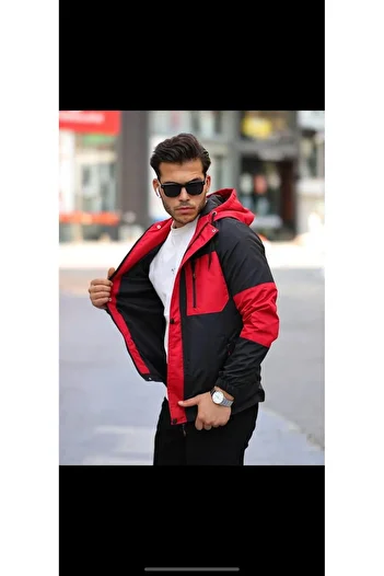 FLUEND MODA Men's Seasonal Coat Waterproof and Windproof Double Color Jacket